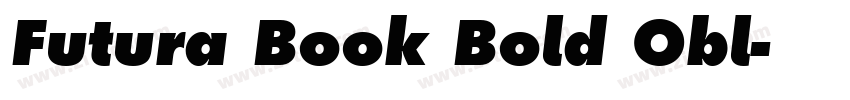 Futura Book Bold Obl字体转换